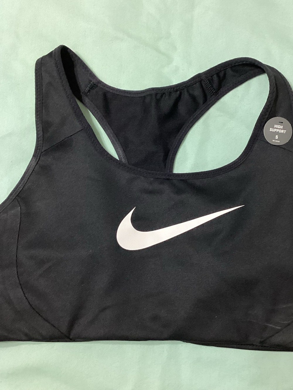 Nike Ladies High Support Victory Shape Black Racerback DriFit Bra Size S NWT